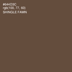 #644D3C - Shingle Fawn Color Image